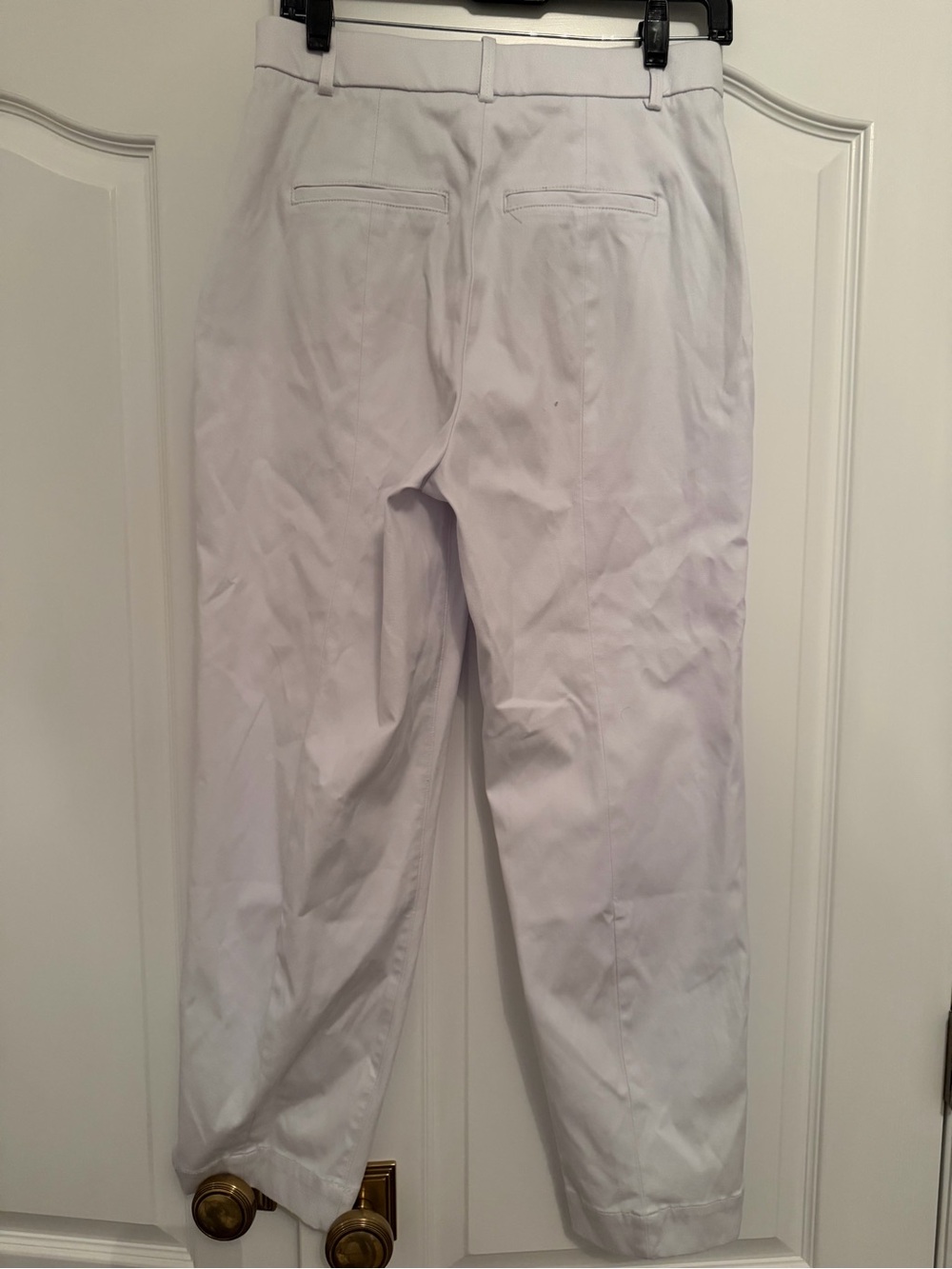 SPANX Women’s Stretch Twill Cropped Straight Leg Pants White Medium Pull-On - Picture 2 of 4